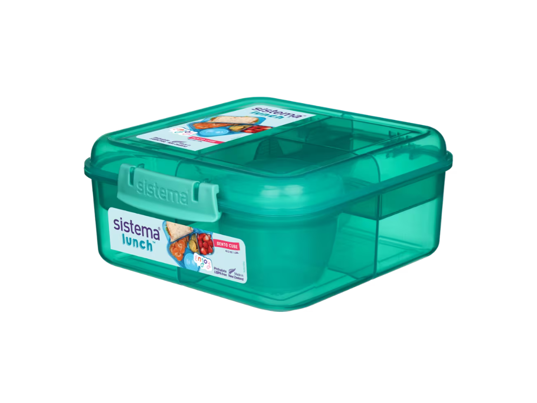 Buy Sistema® Bento Cube Lunch Box 1.25L with Yogurt Pot | in Qatar Buy Sistema® Bento Cube Lunch Box 1.25L with Yogurt Pot | in Qatar